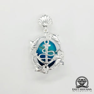 Sea Lover .950 Silver Pendant & Earrings Set