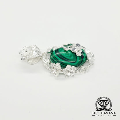 Pendentif amoureux de la nature en argent 950