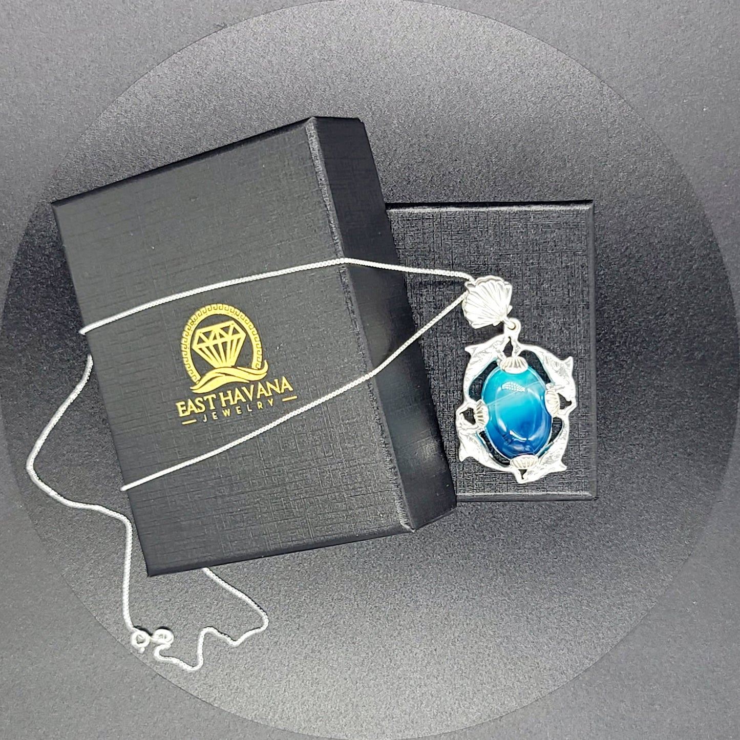Ensemble pendentif et boucles d'oreilles Sea Lover en argent 950