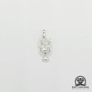 Owl .950 Silver Pendant