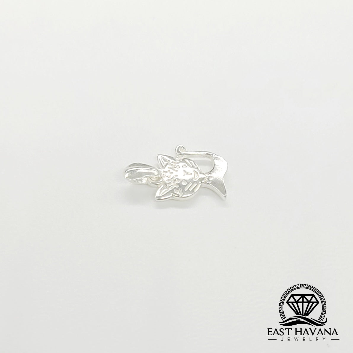 Pendentif chat en argent .950