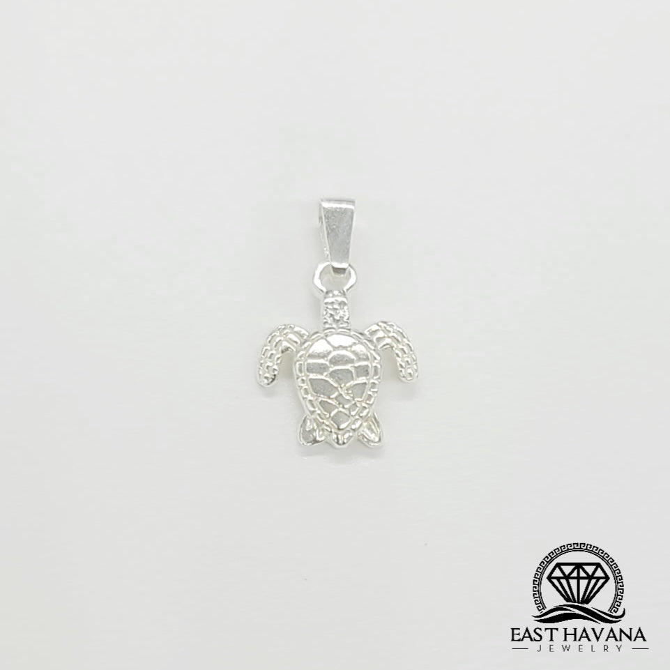 Turtle .950 Silver Pendant