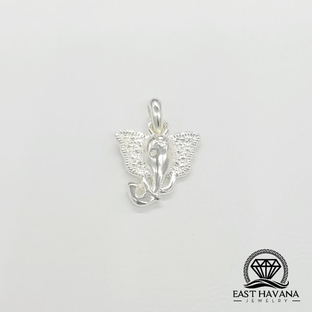 Pendentif tête d'éléphant en argent 950