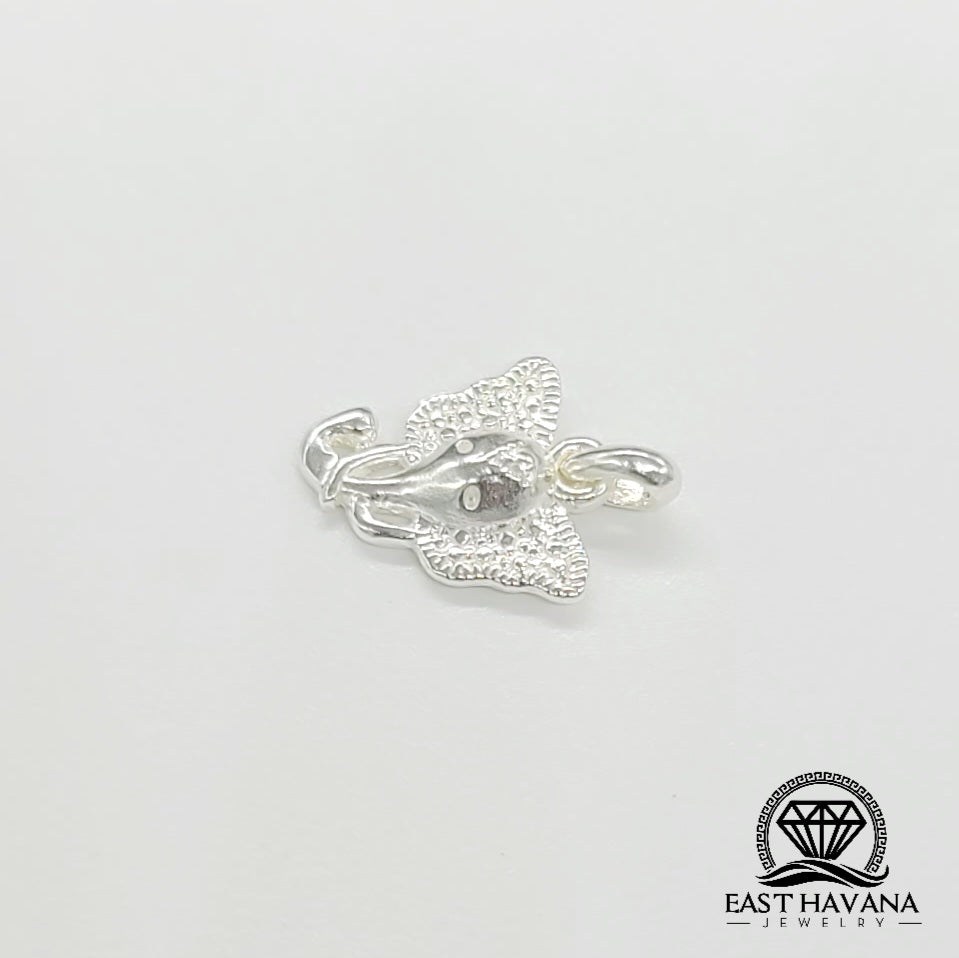 Elephant Head .950 Silver Pendant