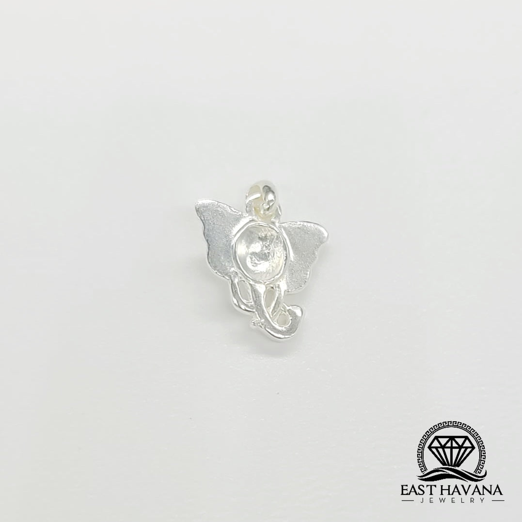 Elephant Head .950 Silver Pendant