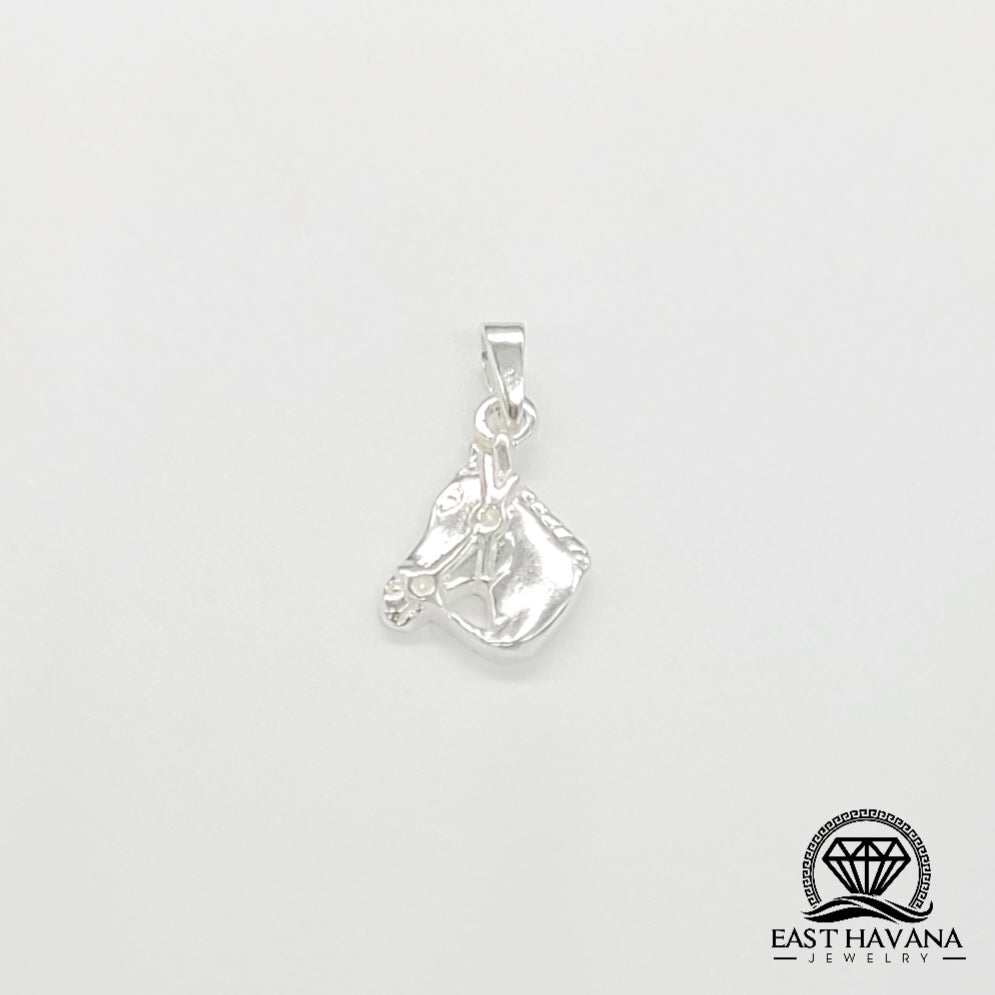 Pendentif tête de cheval en argent 950
