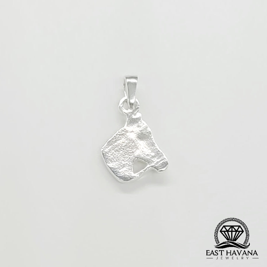 Pendentif tête de cheval en argent 950