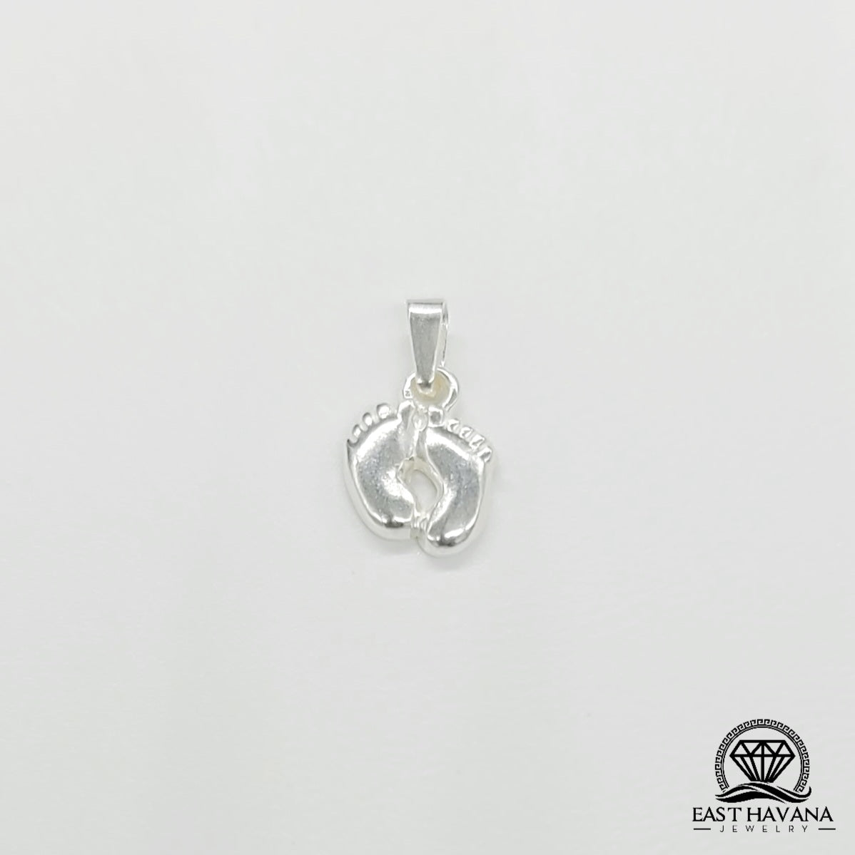 Colgante de plata de ley .950 con pies