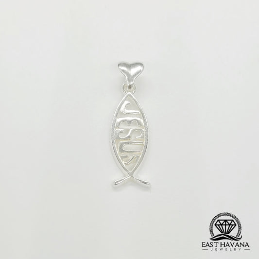 Pendentif en argent 950 « J'aime Jésus »