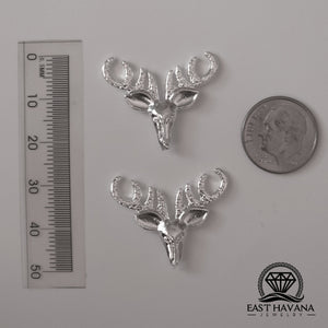 Deer .950 Silver Casting Solderable Accent (Double Sided)