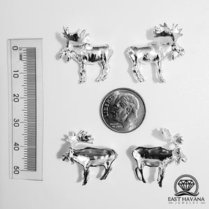 Moose Pair [left & right] .950 Silver Casting