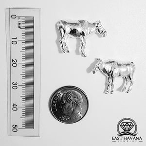 Female Moose Pair [left & right] .950 Silver Casting