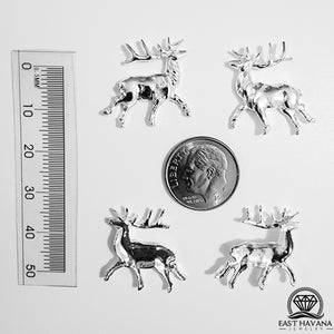 Deer Pair [left & right] .950 Silver Casting