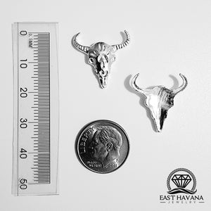 Longhorn Skull .950 Silver Casting