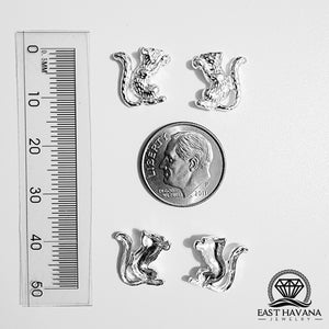 Squirrel Pair [left & right] .950 Silver Casting