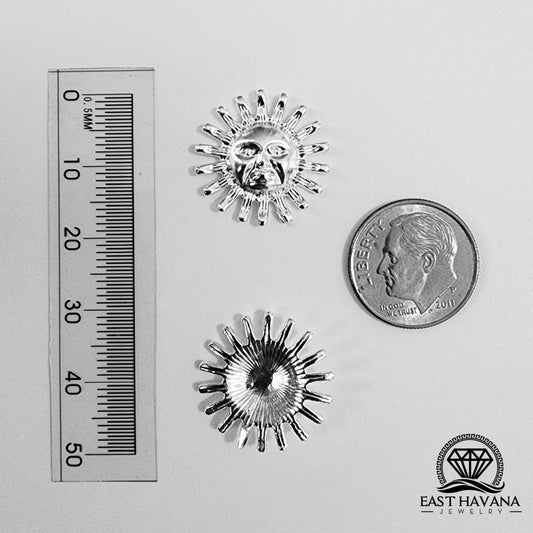 Sun Face .950 Silver Casting
