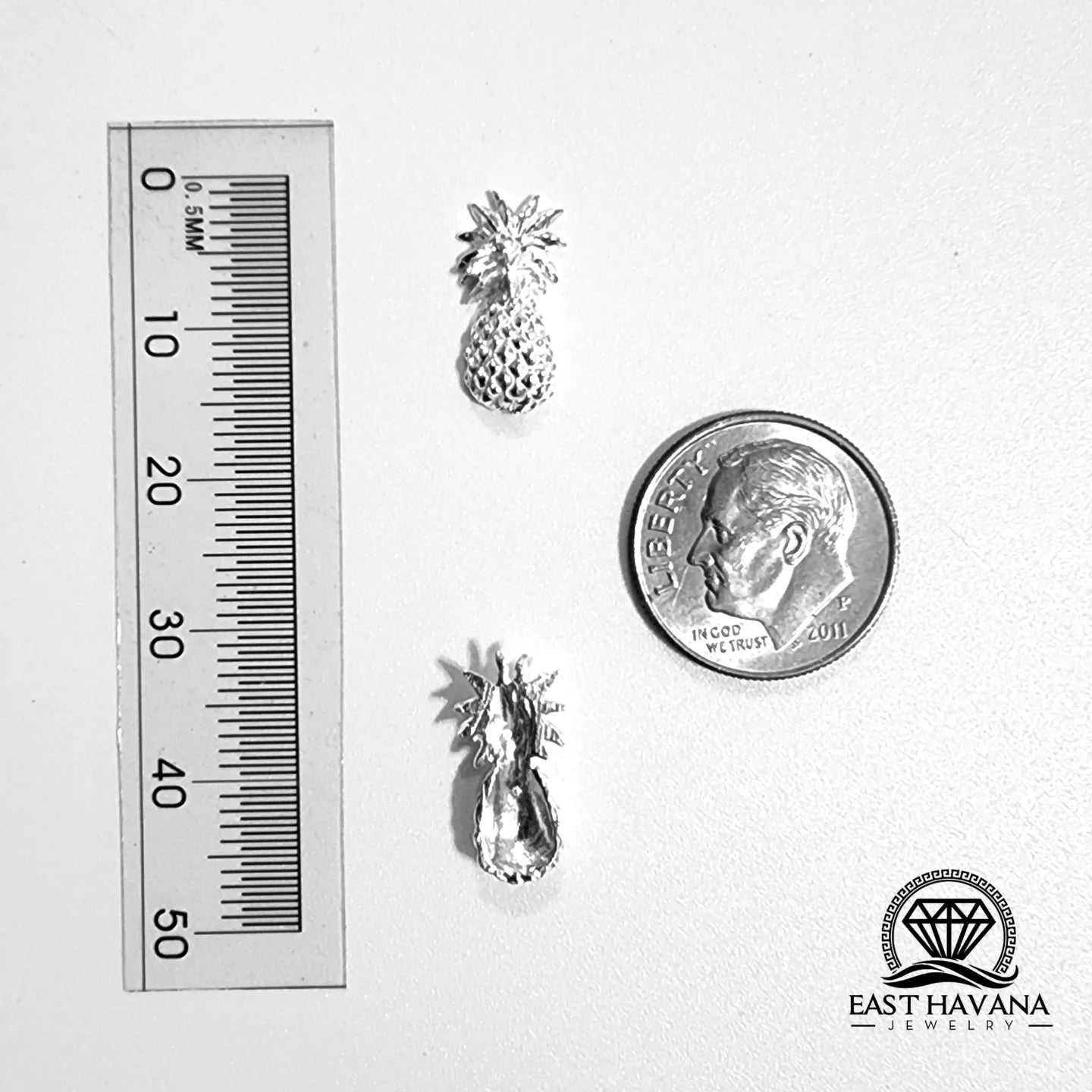 Pineapple .950 Silver Casting